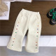 18M-7Y Toddler Girls Colorful Love Embroidered Bell Bottoms  Girls Clothes  