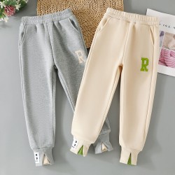 3-10Y Kids Fleece Casual Sweatpants Letter R  Kids Boutique Clothing  