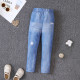 18M-8Y Kids Girls Denim Print Casual Leggings Pants  Kids Boutique Clothing  