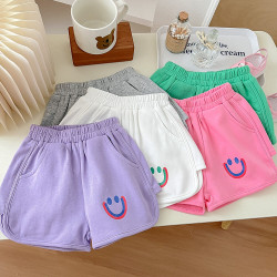 18M-7Y Toddler Girls Smiley Track Shorts  Girls Fashion Clothes  