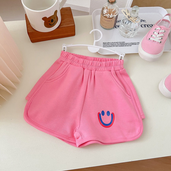 18M-7Y Toddler Girls Smiley Track Shorts  Girls Fashion Clothes  