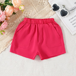 2-6Y Solid Color Big Pocket Shorts  Kids Boutique Clothing  