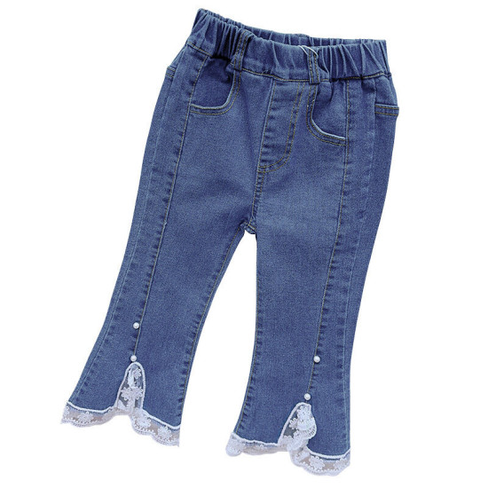 18M-7Y Toddler Girls Mesh Lace Casual Jeans  Girls Fashion Clothes  