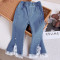 18M-7Y Toddler Girls Mesh Lace Casual Jeans  Girls Fashion Clothes  