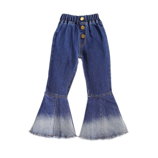 18M-6Y Toddler Girls Denim Flared Pants  Girls Fashion Clothes  