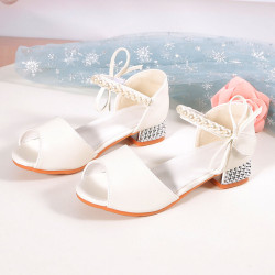 Summer Sandals Pearl White High Heel Princess Shoes  