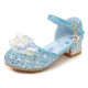 Kids Girls Crystal High Heels Performance Matching Evening Dress Princess Shoes  