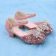 Kids Girls Princess Shoes Bow Knot Performance High Heel Rhinestone Shoes  