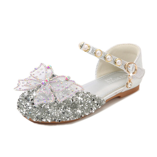 12M-4Y Toddler Girl Diamond Studded Bow Heeled Sandals Wolesale Acessories Vndors  