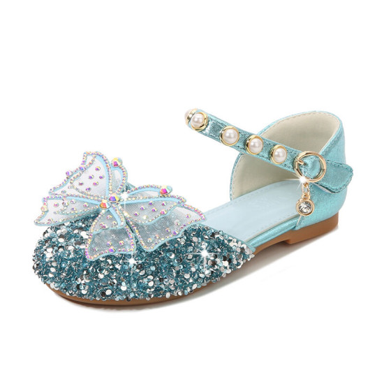 12M-4Y Toddler Girl Diamond Studded Bow Heeled Sandals Wolesale Acessories Vndors  