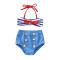 18M-6Y Toddler Girls Bow Striped Strappy Swimsuit Sets  Girls Clothes  