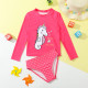 2-6Y Toddler Girl Swimwear & Beachwear Sets Strawberry Print Long Sleeve Crewneck Top And Striped Briefs Girl  Boutique Clothing  