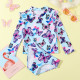 2-6Y Toddler Girl Swimwear & Beachwear Sets Strawberry Print Long Sleeve Crewneck Top And Striped Briefs Girl  Boutique Clothing  