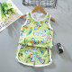 1-7 Years  Toddler Set Pierced Breathable Tank Top Shorts Elastic Soft Quick Dry  