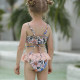 3-6Y Toddler Girl Swimwear & Beachwear Floral Suspender Top And Ruffled Briefs And Open Mesh Coat  Girls Fashion Clothes  