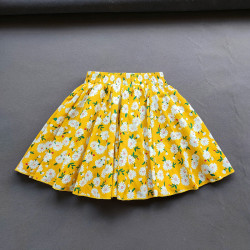 3-15Y Kid Girls Flower Print Elastic Waist Pleated Skirt  Kids Boutique Clothing  