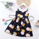 3-7Y Toddler Girl Polka Dot Print Sleeveless Doll Neck Princess Dress Cute Toddler Girl Clothes   