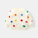 18M-7Y Toddler Girls Colorful Polka Dot Knitted Sweater Cardigan  Girls Clothes  