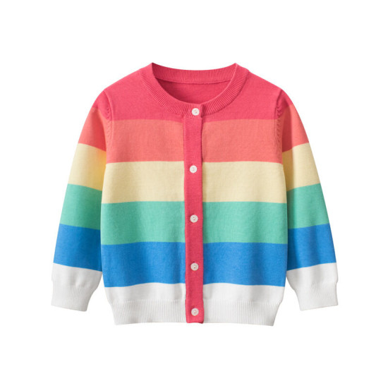 18M-7Y Toddler Rainbow Knit Cardigan  Toddler Boutique Clothing  