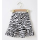 18M-6Y Toddler Girls Irregular Zebra Pattern PU Skirt  Girls Clothes  