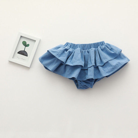 18M-5Y Lotus Solid Color Double Pleated Skirt  Kids Boutique Clothing  