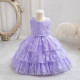 12M-4Y Toddler Girls Birthday Sleeveless Lace Princess Dresses  Girls Clothes  