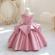 12M-7Y Toddler Girls Flower Sleeveless Satin Princess Dresses  Girls Clothes  