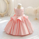 12M-7Y Toddler Girls Flower Sleeveless Satin Princess Dresses  Girls Clothes  