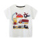 18M-7Y Toddler Boys Excavator Print Shorts Sleeve T-Shirts  Boys Clothing  