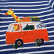 18M-7Y Toddler Boys Cartoon Bus Car Striped Shorts Sleeve T-Shirts  Boys Clothing  