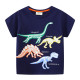 18M-7Y Toddler Boys Dinosaur Shark Glow-In-The-Dark Crew Neck T-Shirts  Boys Clothing  