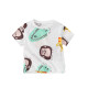 18M-7Y Toddler Boys Cartoon Print Crew Neck Short Sleeve T-Shirts  Boys Clothing  