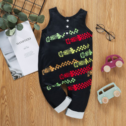 Toddler Boys Clothes Boutique Middle Buckle Tank Jumpsuit  