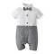 Long & Short Sleeve Toddler Boy Bowtie Jumpsuits  Baby Clothes  