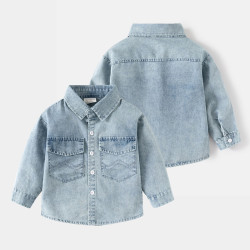 18M-6Y Toddler Boys Lapel Denim Shirts Jackets  Boys Clothing  