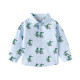 18M-6Y Toddler Boys Cartoon Long Sleeve Lapel Shirts  Boys Clothing  