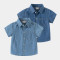 18M-6Y Toddler Boys Short Sleeve Lapel Denim Shirts  Boys Clothing  