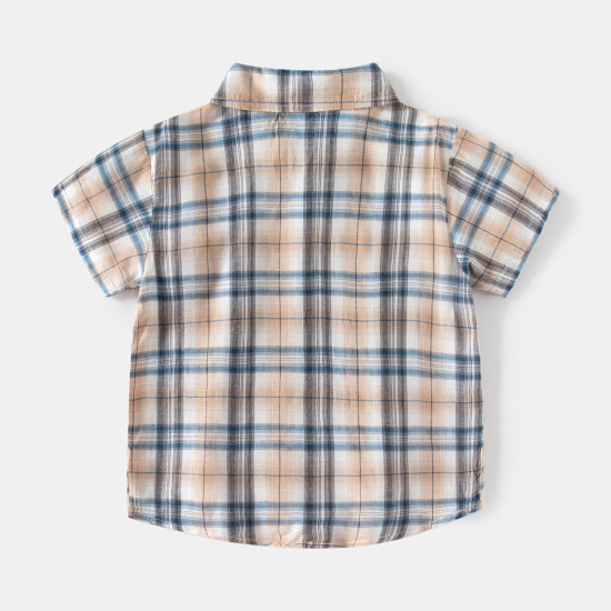 18M-6Y Toddler Boys Plaid Short Sleeve Shirts  Boys Clothing  