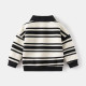 18M-6Y Toddler Boys Long Sleeve Lapel Striped Sweatshirts  Boys Clothes  