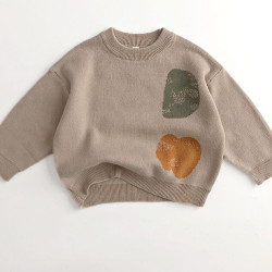 9M-5Y Toddler Boys Retro Graffiti Knitted Sweater  Toddler Boutique Clothing  