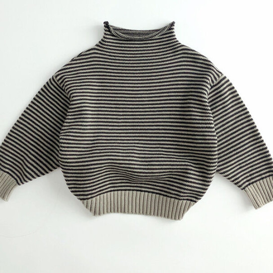 9M-5Y Toddler Boys Striped Turtleneck Knitted Sweater Or Shorts  Boys Boutique Clothing  