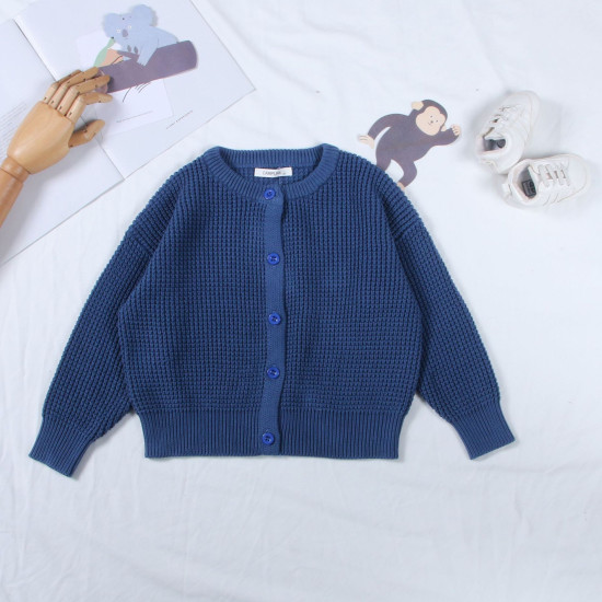 18M-7Y Toddler Solid Color Single Breasted Knit Cardigan Sweaters  Toddler Boutique Clothing  