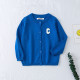 12M-6Y Long Sleeves Knit Sweater Cardigan C Letter Thin Buttoned Cute Toddler Girl Clothes   