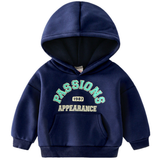 18M-6Y Toddler Boys Fleece Letter Hoodie Jacket  Boys Clothing  