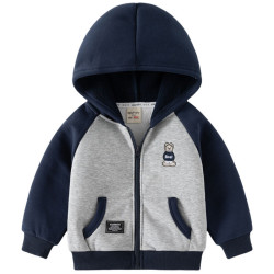 18M-6Y Toddler Boys Contrast Fleece Hooded Jackets  Boys Boutique Clothing  