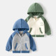 18M-6Y Toddler Boys Zipper Colorblock Dinosaur Hooded Jacket  Boys Clothing  