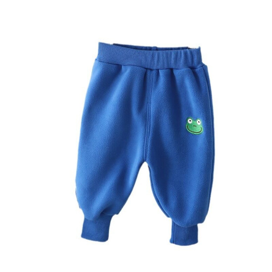 12M-5Y Toddler Boys Fleece Solid Color Cartoon Pants  Boys Clothing  