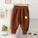 12M-5Y Toddler Boys Fleece Solid Color Cartoon Pants  Boys Clothing  