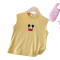 18M-7Y Toddler Girl & Boy  Sleeveless Cartoon Print Round Neck Top  Toddler Clothing  