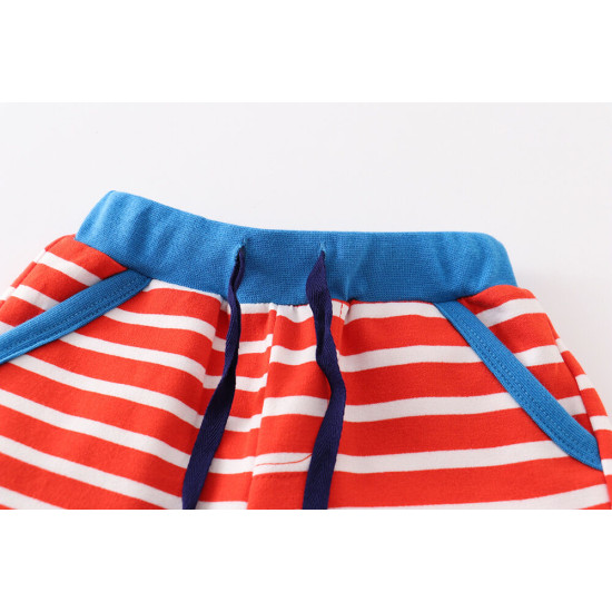 18M-7Y Toddler Boys Red Striped Shorts  Boys Boutique Clothing  